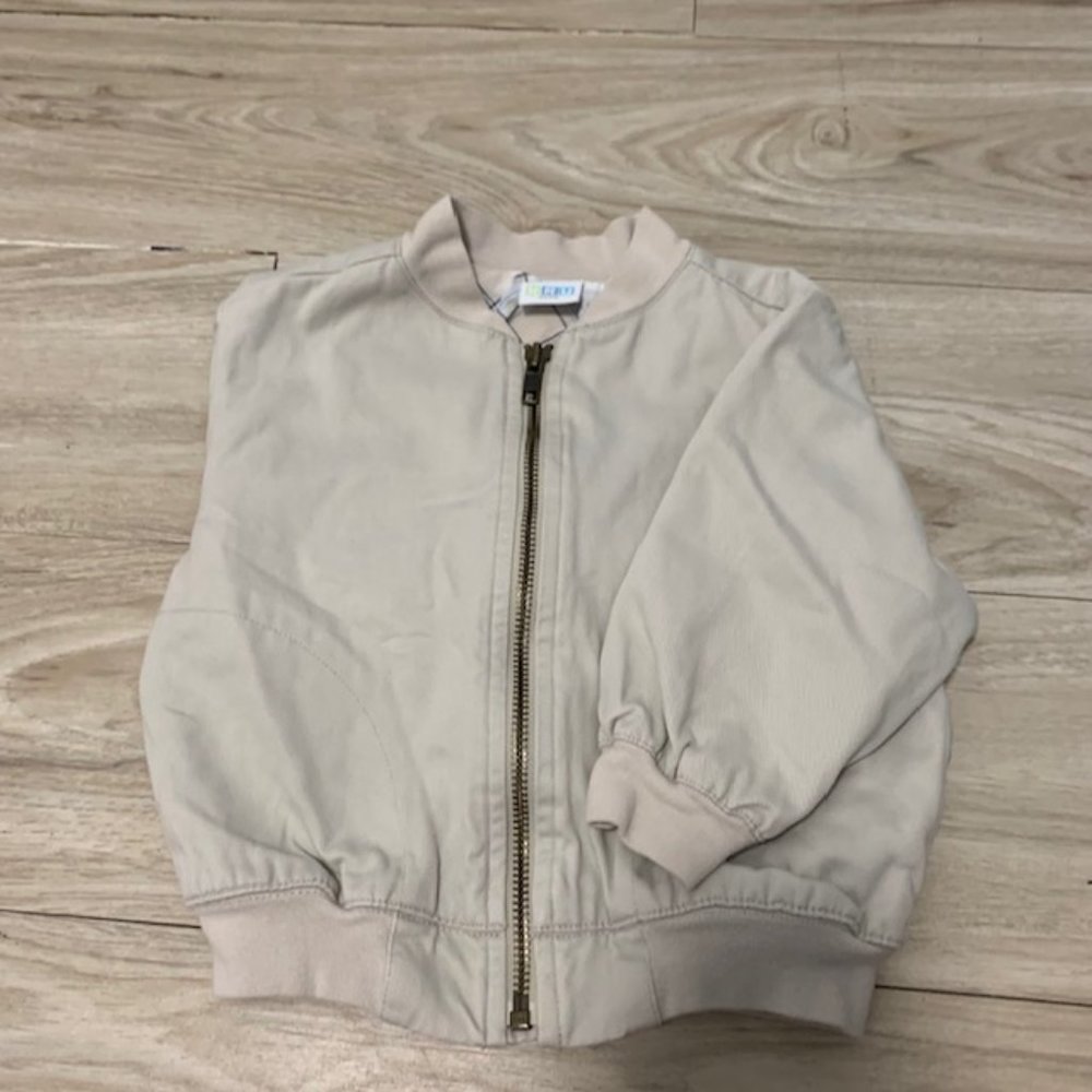 KRU Little Khaki Zip Bomber Jacket 18M - Picture 2 of 4
